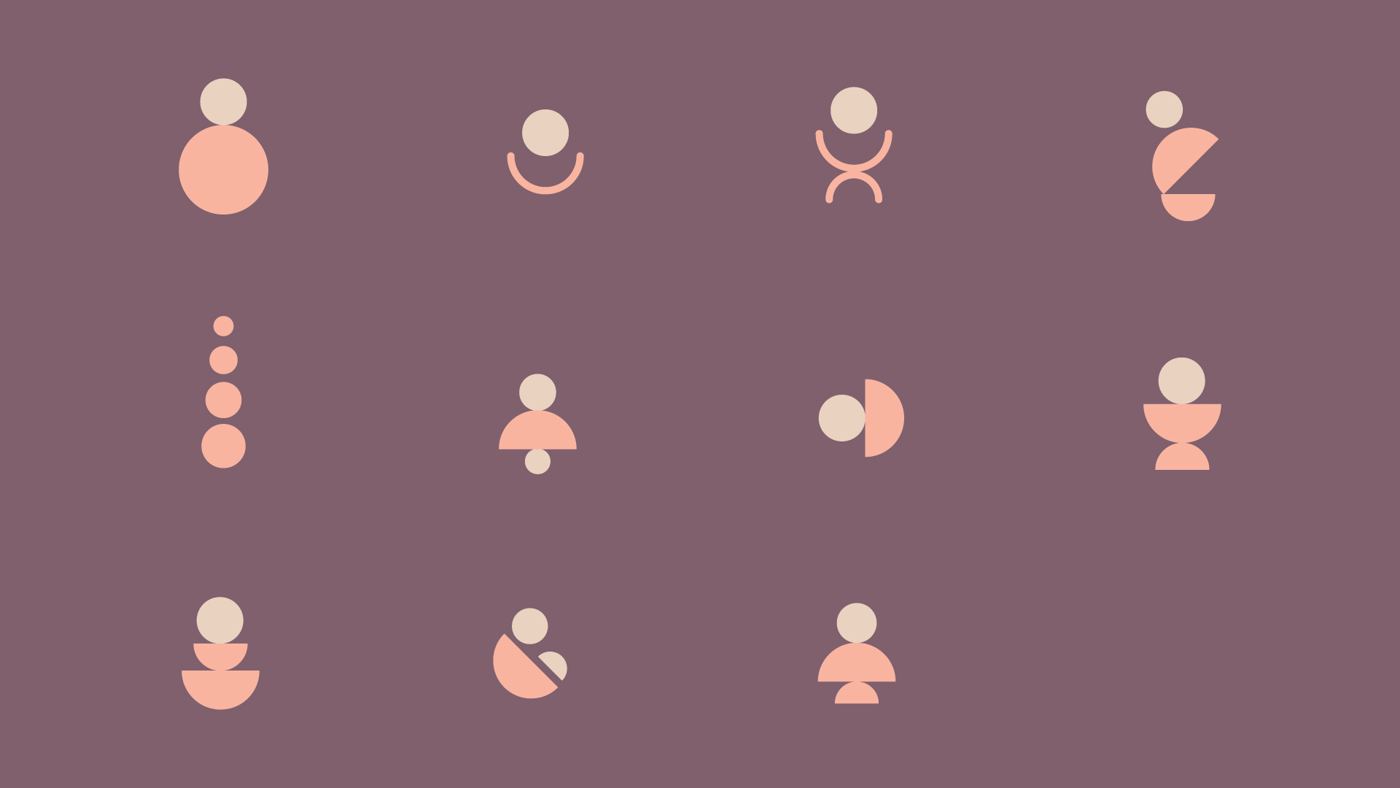 Physio Bump icon system on Physio Purple